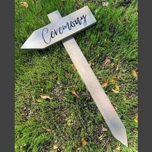 Directional Ceremony Arrow Sign